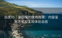 白虎91｜偏日常的使用观察：内容呈现方式与主观体验总结