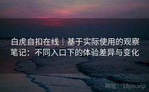 白虎自扣在线｜基于实际使用的观察笔记：不同入口下的体验差异与变化