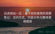 白虎网站一区｜基于实际使用的观察笔记：访问方式、内容分布与整体使用感受