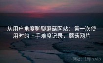 从用户角度聊聊蘑菇网站：第一次使用时的上手难度记录，蘑菇网片