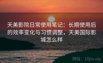 天美影院日常使用笔记：长期使用后的效率变化与习惯调整，天美国际影城怎么样