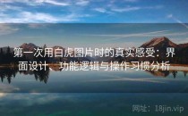第一次用白虎图片时的真实感受：界面设计、功能逻辑与操作习惯分析