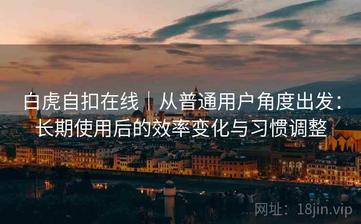 白虎自扣在线｜从普通用户角度出发：长期使用后的效率变化与习惯调整  第1张