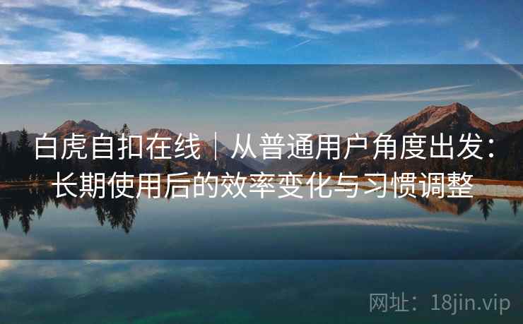 白虎自扣在线｜从普通用户角度出发：长期使用后的效率变化与习惯调整  第2张