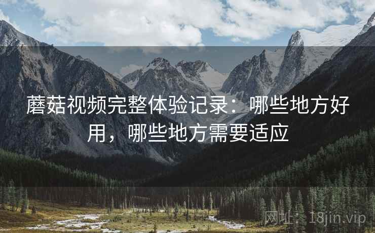 蘑菇视频完整体验记录：哪些地方好用，哪些地方需要适应  第1张