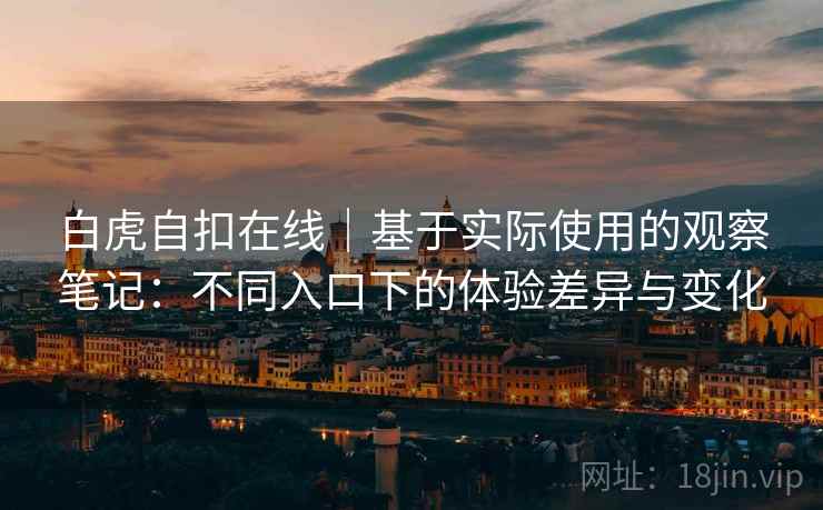 白虎自扣在线|基于实际使用的观察笔记:不同入口下的体验差异与变化 第2张 白虎自扣在线|基于实际使用的观察笔记:不同入口下的体验差异与变化 第2张