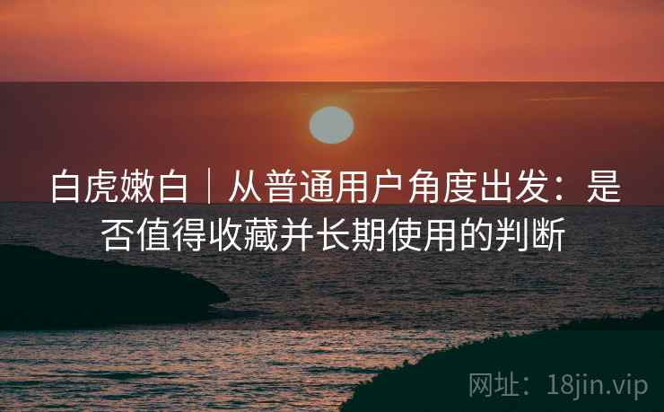 白虎嫩白|从普通用户角度出发:是否值得收藏并长期使用的判断 第2张 白虎嫩白|从普通用户角度出发:是否值得收藏并长期使用的判断 第2张