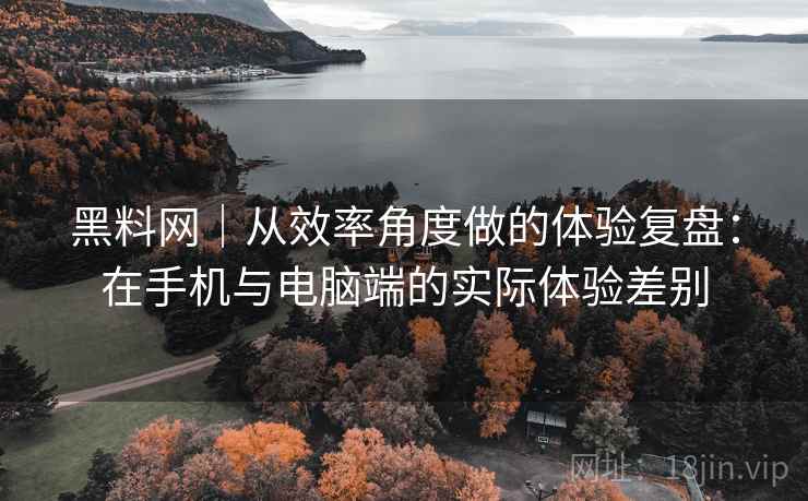 黑料网｜从效率角度做的体验复盘：在手机与电脑端的实际体验差别  第2张