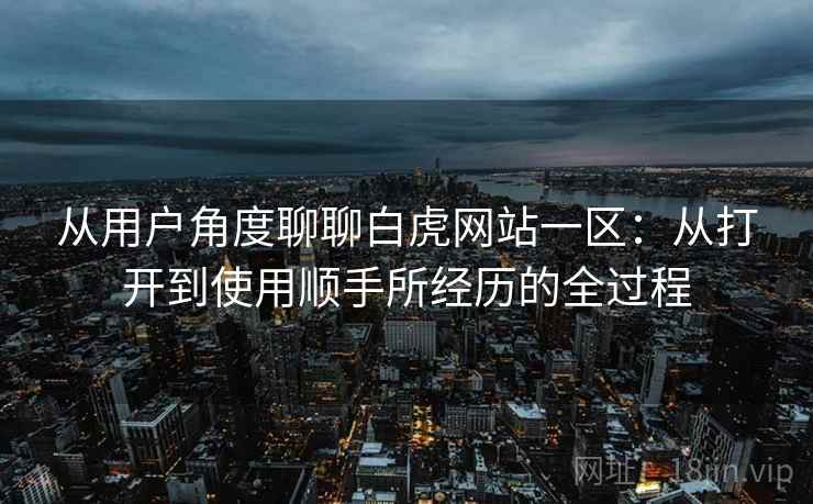 从用户角度聊聊白虎网站一区：从打开到使用顺手所经历的全过程  第2张